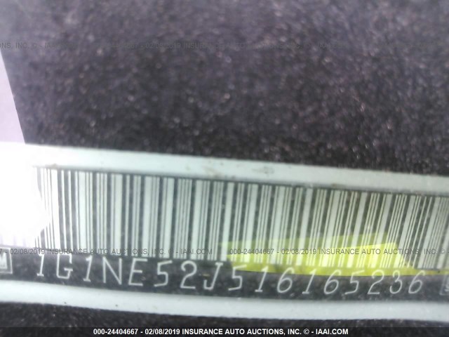 1G1NE52J516165236 - 2001 CHEVROLET MALIBU LS WHITE photo 9