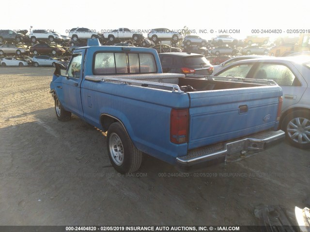 1FTCR10XXLUB34582 - 1990 FORD RANGER BLUE photo 3