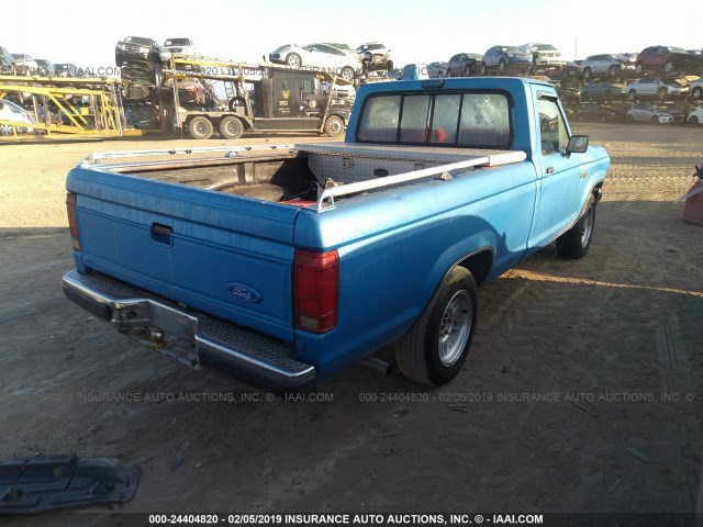 1FTCR10XXLUB34582 - 1990 FORD RANGER BLUE photo 4