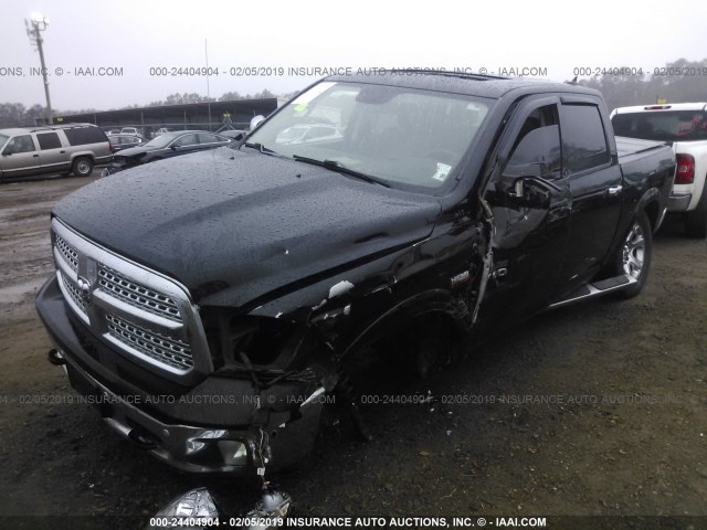 1C6RR7NT8ES218263 - 2014 RAM 1500 LARAMIE BLACK photo 2