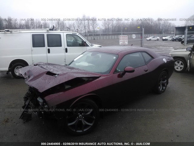 2C3CDZAG3HH601528 - 2017 DODGE CHALLENGER SXT MAROON photo 2