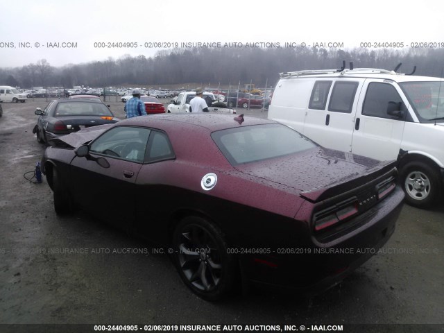 2C3CDZAG3HH601528 - 2017 DODGE CHALLENGER SXT MAROON photo 3