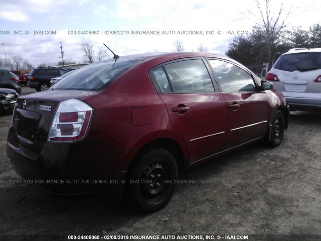 3N1AB61E49L623409 - 2009 NISSAN SENTRA 2.0/2.0S/2.0SL RED photo 4