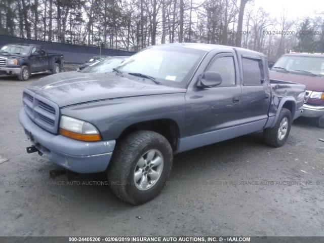 1D7HG48N83S359360 - 2003 DODGE DAKOTA QUAD SLT GRAY photo 2