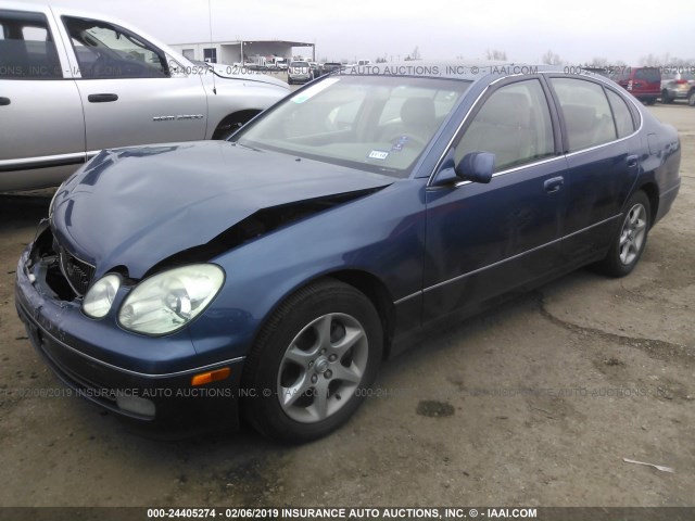 JT8BD69S530178185 - 2003 LEXUS GS 300 BLUE photo 2