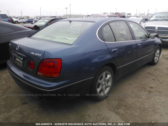 JT8BD69S530178185 - 2003 LEXUS GS 300 BLUE photo 4