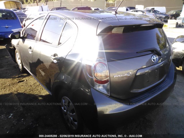 JTDKDTB33E1077968 - 2014 TOYOTA PRIUS C GRAY photo 3