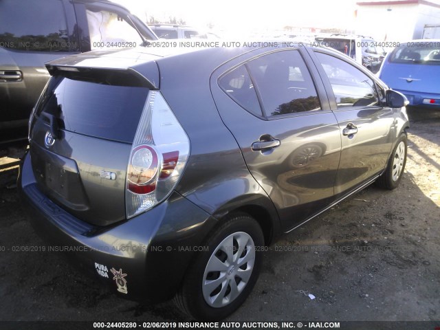 JTDKDTB33E1077968 - 2014 TOYOTA PRIUS C GRAY photo 4