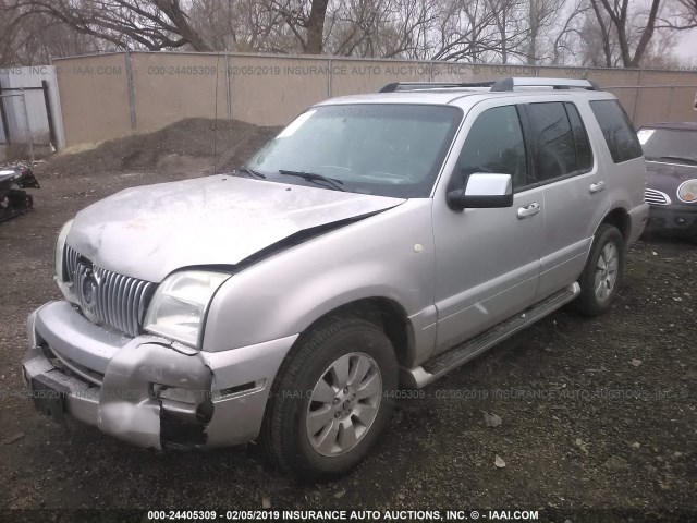 4M2EU48826UJ08370 - 2006 MERCURY MOUNTAINEER PREMIER SILVER photo 2