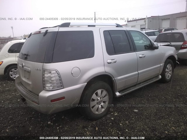 4M2EU48826UJ08370 - 2006 MERCURY MOUNTAINEER PREMIER SILVER photo 4