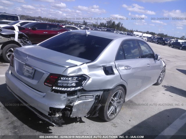 WDDHF5KBXEA968644 - 2014 MERCEDES-BENZ E 350 SILVER photo 4