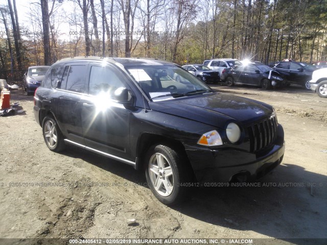 1J8FF47W37D584304 - 2007 JEEP COMPASS BLACK photo 1