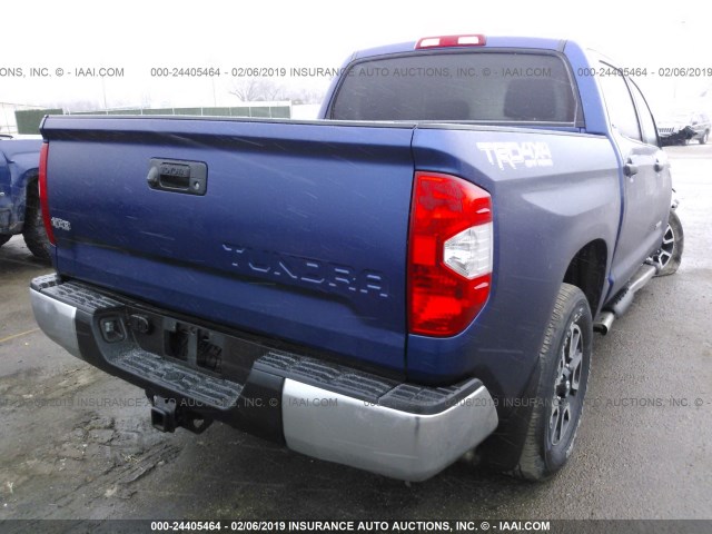 5TFDW5F12EX404574 - 2014 TOYOTA TUNDRA CREWMAX SR5 BLUE photo 4