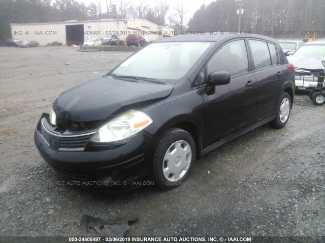 3N1BC13E67L450233 - 2007 NISSAN VERSA S/SL BLACK photo 2