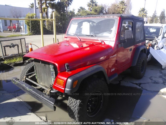 1J4FY29P2WP778552 - 1998 JEEP WRANGLER / TJ SE RED photo 2