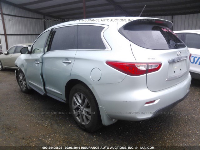 5N1AL0MN3DC349509 - 2013 INFINITI JX35 GREEN photo 3