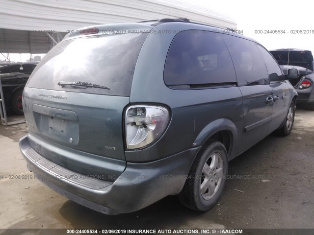 2D8GP44L96R766928 - 2006 DODGE GRAND CARAVAN SXT BLUE photo 4