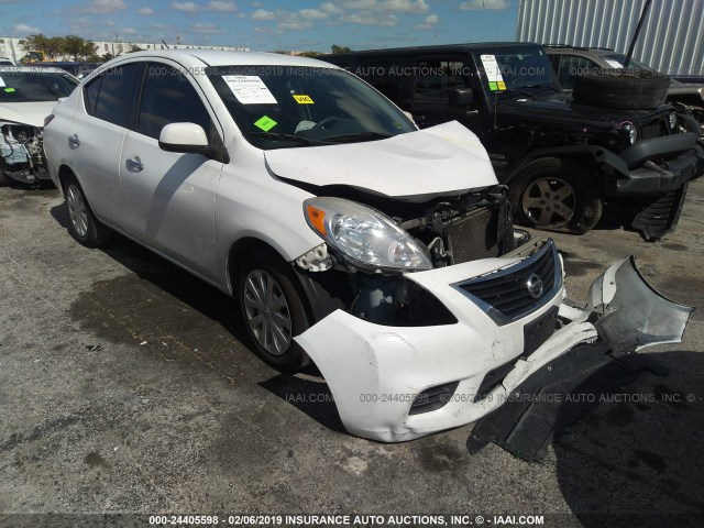 3N1CN7AP8DL882257 - 2013 NISSAN VERSA S/S PLUS/SV/SL WHITE photo 1