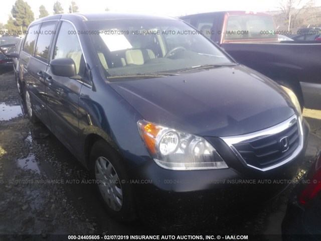 5FNRL3H25AB088567 - 2010 HONDA ODYSSEY LX BLUE photo 1