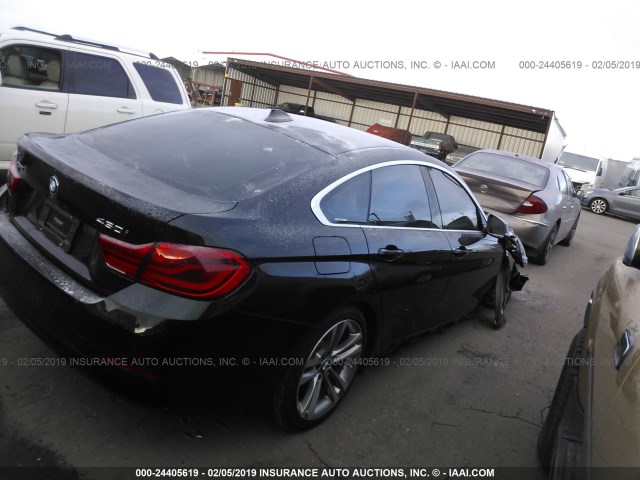 WBA4J3C5XKBL05372 - 2019 BMW 430XI GRAN COUPE BLACK photo 4