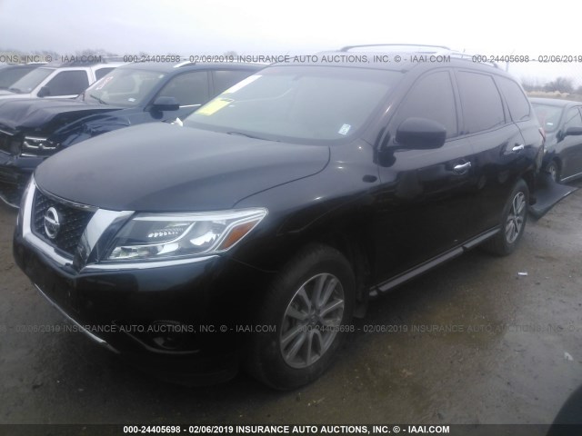 5N1AR2MN9DC689886 - 2013 NISSAN PATHFINDER S/SV/SL/PLATINUM BLACK photo 2