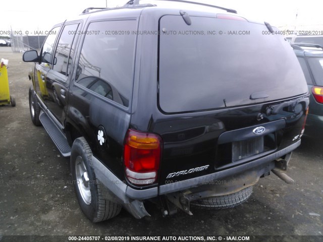 1FMZU63E8YZA07058 - 2000 FORD EXPLORER XLT BLACK photo 3