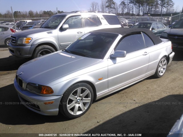 WBABS33491JY54321 - 2001 BMW 325 CI SILVER photo 2