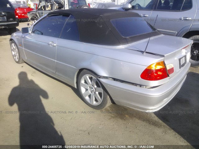 WBABS33491JY54321 - 2001 BMW 325 CI SILVER photo 3