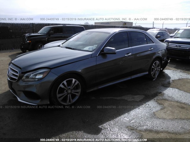 WDDHF5KB6GB269363 - 2016 MERCEDES-BENZ E 350 GRAY photo 2