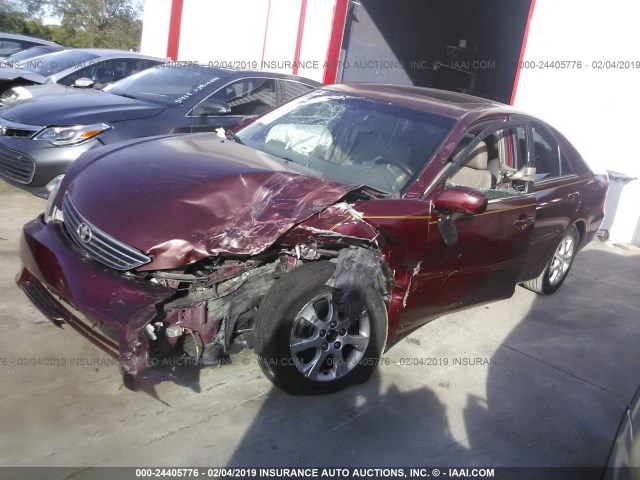 4T1BF30K26U111270 - 2006 TOYOTA CAMRY LE/XLE/SE BURGUNDY photo 2