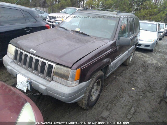 1J4GZ58S1WC233958 - 1998 JEEP GRAND CHEROKEE LAREDO/TSI PURPLE photo 2