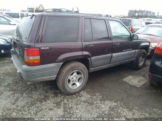 1J4GZ58S1WC233958 - 1998 JEEP GRAND CHEROKEE LAREDO/TSI PURPLE photo 4