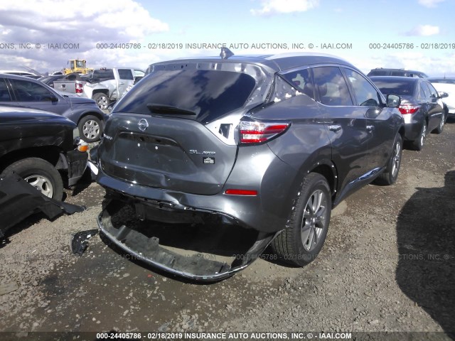 5N1AZ2MH5JN101248 - 2018 NISSAN MURANO S/SL/SV/PLATINUM GRAY photo 4