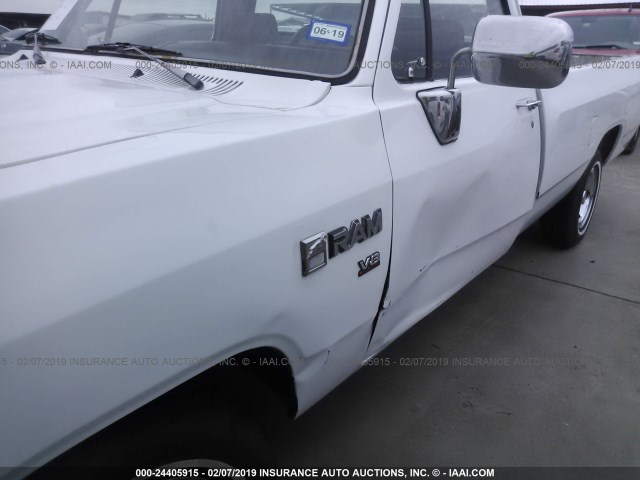 1B7GE16Y1LS732164 - 1990 DODGE D-SERIES D150 WHITE photo 6