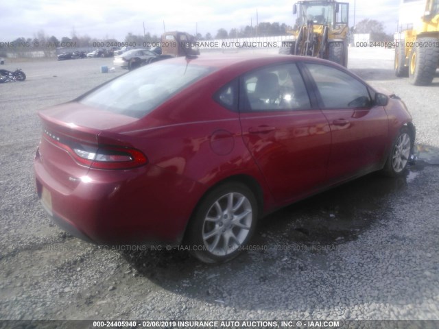 1C3CDFBA4DD136743 - 2013 DODGE DART SXT MAROON photo 4