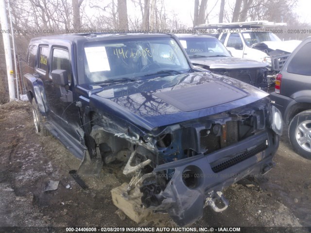 5GTDN13E178101231 - 2007 HUMMER H3 BLUE photo 1