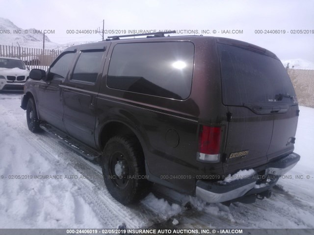 1FMNU40S8YEB17242 - 2000 FORD EXCURSION XLT MAROON photo 3