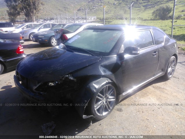 JTKJF5C79D3045265 - 2013 TOYOTA SCION TC BLACK photo 2