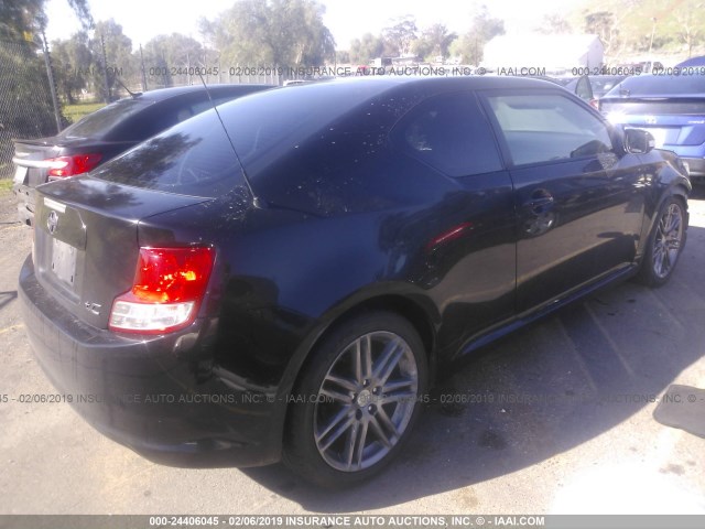 JTKJF5C79D3045265 - 2013 TOYOTA SCION TC BLACK photo 4