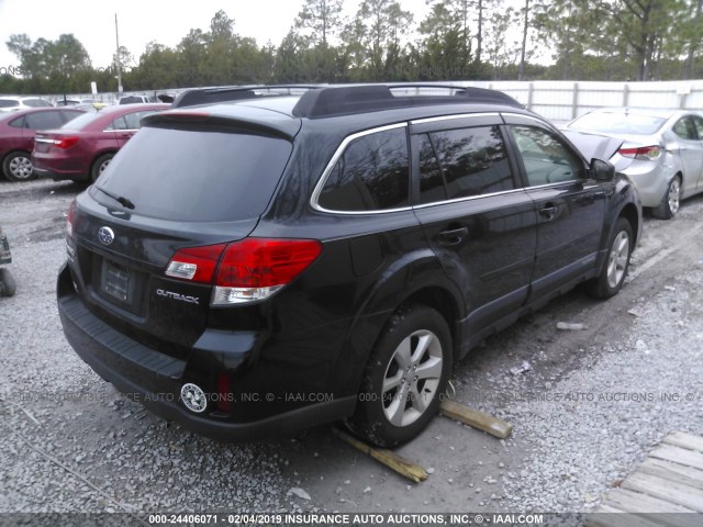 4S4BRCCC7D3266413 - 2013 SUBARU OUTBACK 2.5I PREMIUM BLACK photo 4