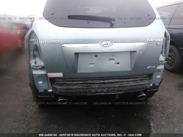 KM8JN72D95U108790 - 2005 HYUNDAI TUCSON GLS/LX TEAL photo 6