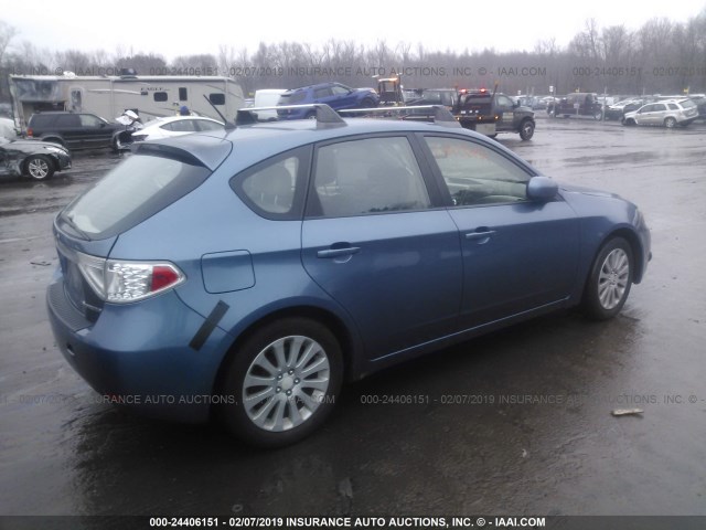 JF1GH61678H820463 - 2008 SUBARU IMPREZA 2.5I BLUE photo 4