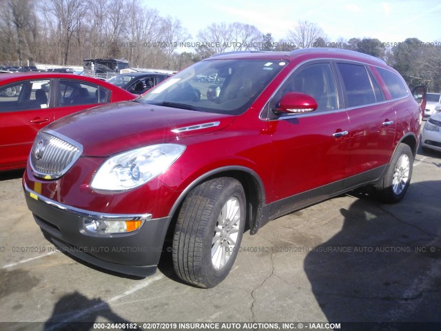 5GAKRCED7CJ191251 - 2012 BUICK ENCLAVE RED photo 2