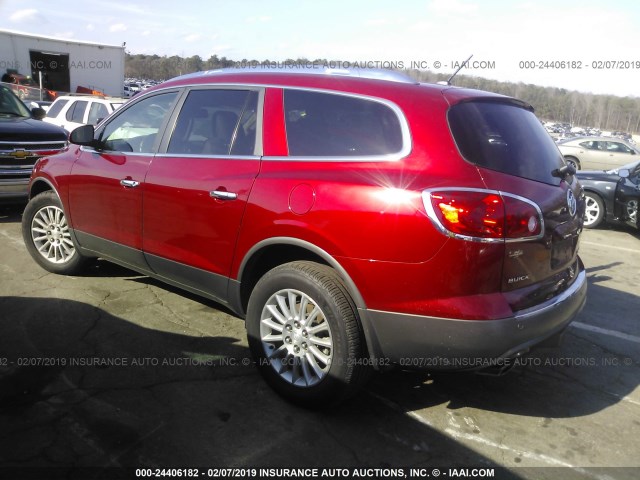 5GAKRCED7CJ191251 - 2012 BUICK ENCLAVE RED photo 3