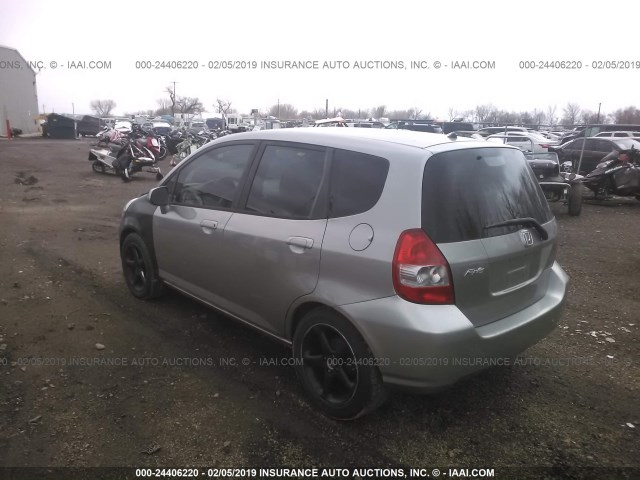 JHMGD37478S068906 - 2008 HONDA FIT GRAY photo 3