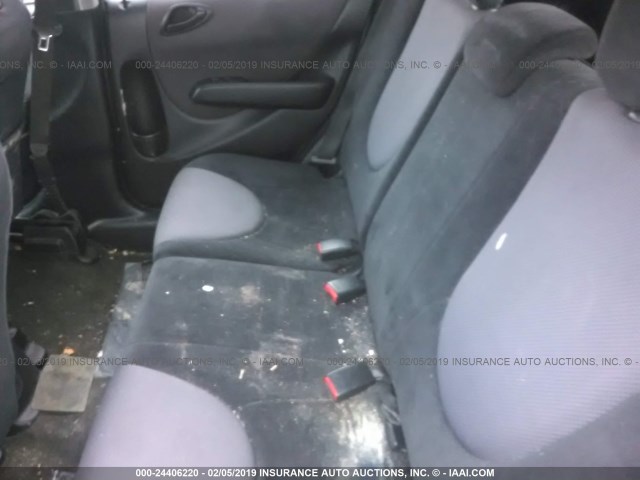 JHMGD37478S068906 - 2008 HONDA FIT GRAY photo 8