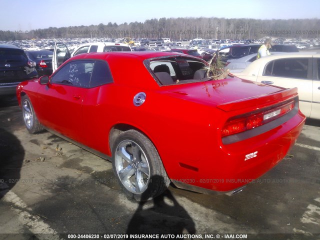 2C3CDYAG4EH306346 - 2014 DODGE CHALLENGER SXT RED photo 3