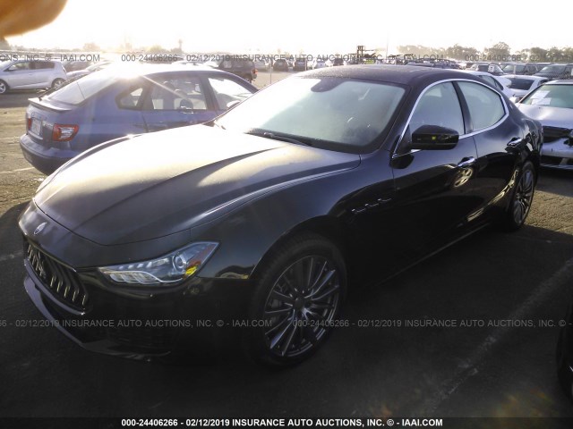 ZAM57XSA6J1279865 - 2018 MASERATI GHIBLI BLACK photo 2