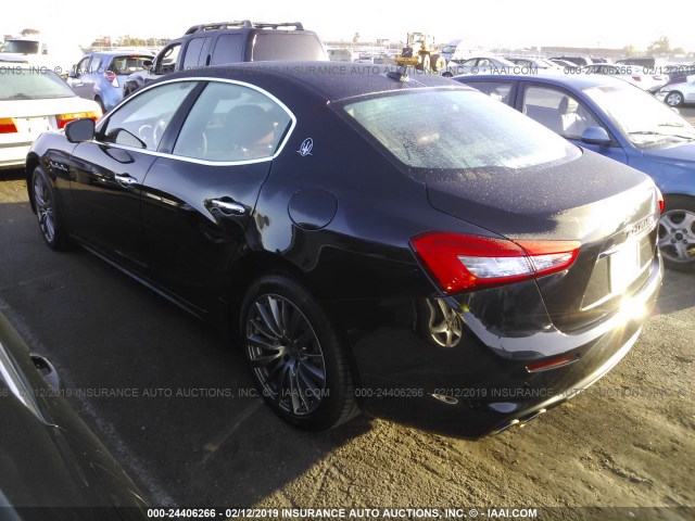 ZAM57XSA6J1279865 - 2018 MASERATI GHIBLI BLACK photo 3