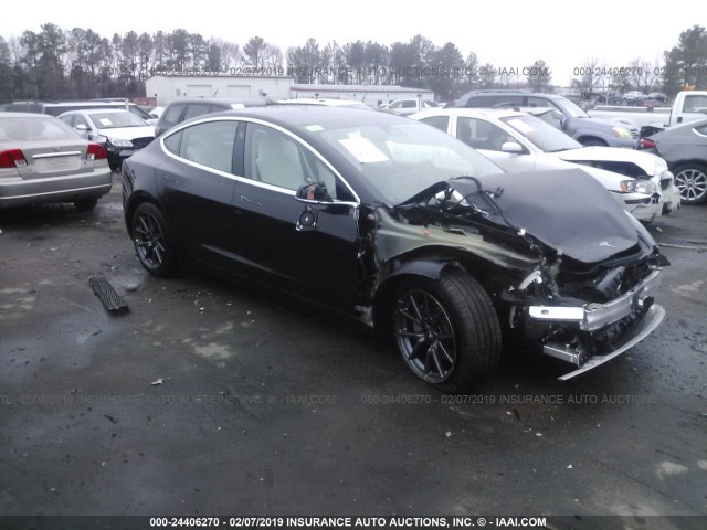 5YJ3E1EBXJF085463 - 2018 TESLA MODEL 3 BLACK photo 1